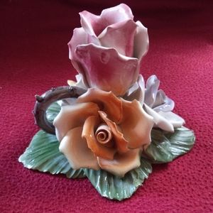 Vintage Capodimonte candle holder.